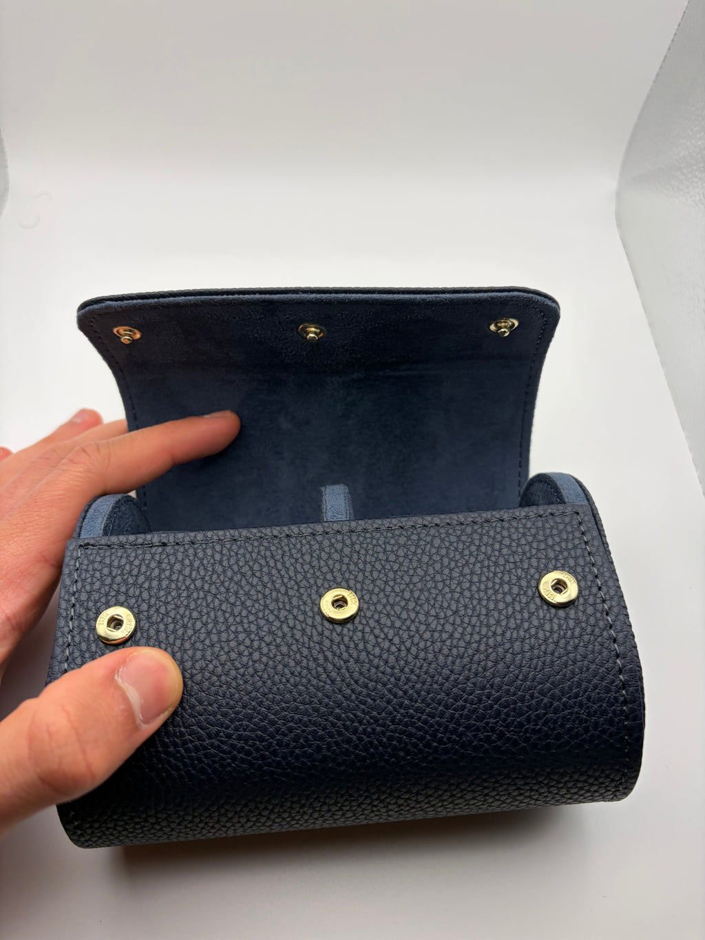 2 Watch blue leather Case